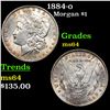 Image 1 : 1884-o Morgan Dollar $1 Grades Choice Unc
