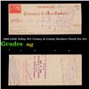 1899 Little Valley, N.Y. Crissey & Crissey Bankers Check For $24 Grades NG
