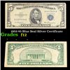 1953 $5 Blue Seal Silver Certificate Grades f, fine