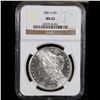 Image 2 : NGC 1881-s Morgan Dollar $1 Graded ms62 By NGC
