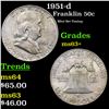 Image 1 : 1951-d Franklin Half Dollar 50c Grades Select+ Unc
