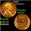 Image 1 : Proof 1942 Lincoln Cent 1c Grades Choice Proof Red