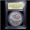 Image 2 : 1991-d Korean War Modern Commem Dollar $1 Graded ms70, Perfection BY USCG