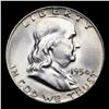 Image 2 : 1954-d Franklin Half Dollar 50c Grades Choice Unc FBL