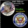 1967 Silver Kennedy Half Dollar 50c Grades Unc Details.