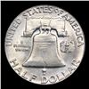 Image 3 : 1955-p Franklin Half Dollar 50c Grades Choice Unc+ FBL