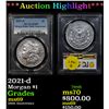 Image 1 : ***Auction Highlight*** PCGS 2021-d Morgan Dollar $1 Graded ms69 By PCGS (fc)