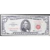 Image 2 : **Star Note** 1963 Red Seal $5 Legal Tender Note Grades vf+