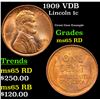 Image 1 : 1909 VDB Lincoln Cent 1c Grades GEM Unc RD