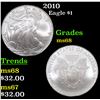 Image 1 : 2010 Silver Eagle Dollar $1 Grades GEM+++ Unc