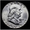 Image 2 : 1955-p Franklin Half Dollar 50c Grades Select Unc