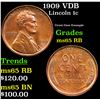Image 1 : 1909 VDB Lincoln Cent 1c Grades GEM Unc RB