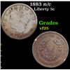Image 1 : 1883 n/c Liberty Nickel 5c Grades vf+