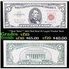 Image 1 : **Star Note** 1963 Red Seal $5 Legal Tender Note Grades vf+