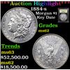 Image 1 : ***Auction Highlight*** 1884-s Morgan Dollar $1 Grades Select Unc By USCG (fc)