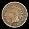 Image 2 : 1863 Indian Cent 1c Grades f+