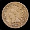 Image 2 : 1862 Indian Cent 1c Grades f+