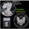 Image 1 : Proof 2011-w Silver Eagle Dollar $1 Graded pr67 dcam By SEGS