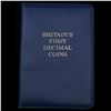 Image 2 : 1971 Britains First Decimal Coins By Royal Mint 5 Five Coin Set Original Blue Cover