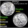 Image 1 : 1944-p Walking Liberty Half Dollar 50c Grades Choice Unc