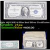 Image 1 : 100x Nonconsecutive Serial Number 1957(A-B) $1 Blue Seal Silver Certificates Grades vf-au