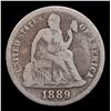 Image 2 : 1889-p Seated Liberty Dime 10c Grades f+