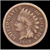 Image 2 : 1862 Indian Cent 1c Grades vf+
