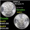 Image 1 : 1886-p Morgan Dollar $1 Grades Choice+ Unc