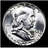 Image 2 : 1952-p Franklin Half Dollar 50c Grades Choice Unc+ FBL