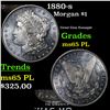 Image 1 : 1880-s Morgan Dollar $1 Grades GEM Unc PL