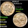 Image 1 : 1938-d Buffalo Nickel 5c Grades Choice+ Unc