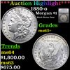 ***Auction Highlight*** 1880-o Morgan Dollar $1 Graded ms63+ By SEGS (fc)