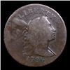 Image 2 : 1796 Liberty Cap Flowing Hair large cent 1c Grades ag