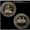 Silver Gaming token with 24K heavy gold electroplate $40 Navada Landing Hotel & Casino Jean, Nevada