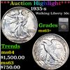 ***Auction Highlight*** 1935-s Walking Liberty Half Dollar 50c Graded ms63+ By SEGS (fc)