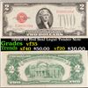 1928G $2 Red Seal Legal Tender Note Grades vf++