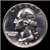 Image 2 : Proof 1956 Washington Quarter 25c Grades GEM++ Proof