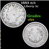 Image 1 : 1883 n/c Liberty Nickel 5c Grades vf+