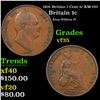 Image 1 : 1831 Britian 1 Cent 1c KM-707 Grades vf++