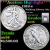 ***Auction Highlight*** 1919-s Walking Liberty Half Dollar 50c Graded au58 By SEGS (fc)