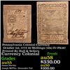 Pennsylvania Colonial Currency October 1st, 1773 10 Shillings (10s) Fr-PA167 Printed By Hall & Selle