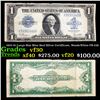 1923 $1 Large Size Blue Seal Silver Certificate, Woods-White FR-238 Grades vf++