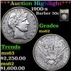 Image 1 : ***Auction Highlight*** 1900-s Barber Half Dollars 50c Graded Select Unc By USCG (fc)