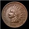 Image 2 : 1873 closed 3 Indian Cent 1c Grades vf++