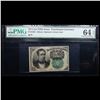 Image 2 : 1875 US Fractional Currency 10c Fifth Issue Fr-1264 Green Seal Graded cu64 By PMG