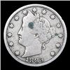 Image 2 : 1883 n/c Liberty Nickel 5c Grades f+