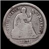 Image 2 : 1871-p Seated Liberty Half Dime 1/2 10c Grades f+