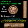 Image 1 : Shotgun Lincoln 1c roll, 1968-s 50 pcs Wrapper