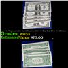 Image 1 : 5x Nonconsecutive Serial Numbers 1957A $1 Blue Seal Silver Certificates Grades Select AU