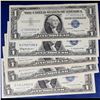 Image 2 : 5x Nonconsecutive Serial Numbers 1957A $1 Blue Seal Silver Certificates Grades Select AU